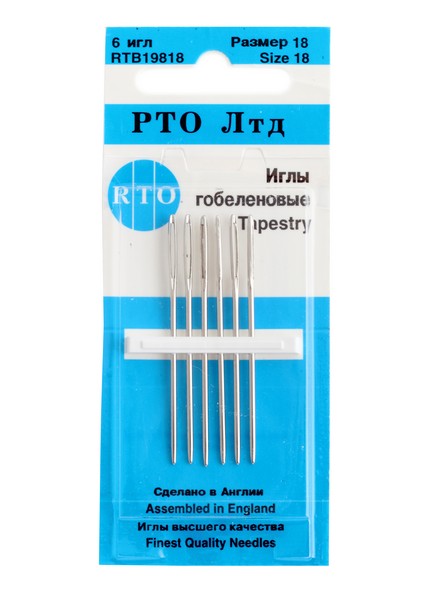 RTB19818 Иглы гобеленовые размер 18 6игл