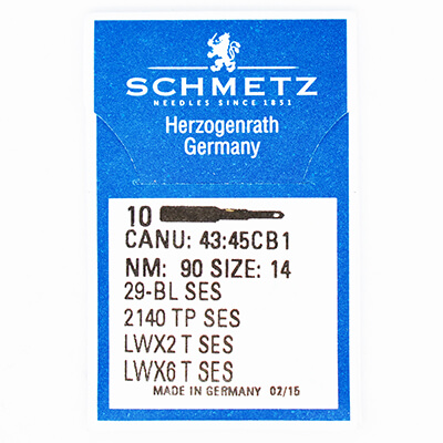 Иглы для пром.машины Schmetz LWх6T №90 (подшивочные)