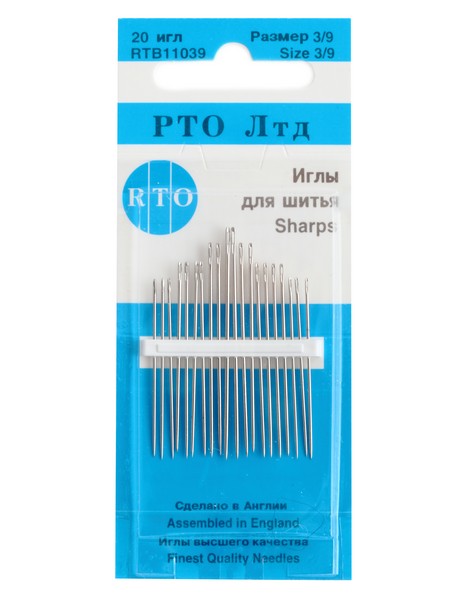 RTB11039 Иглы для шитья размер 3/9 20игл