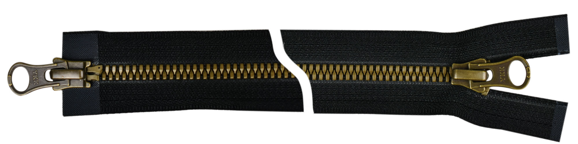 Молния трактор Metalux, разъем, двухзамк, Тип5, 60см, цв. Antique Gold 580