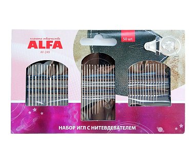 AF-249 Набор игл с нитевдевателем ALFA, 50шт