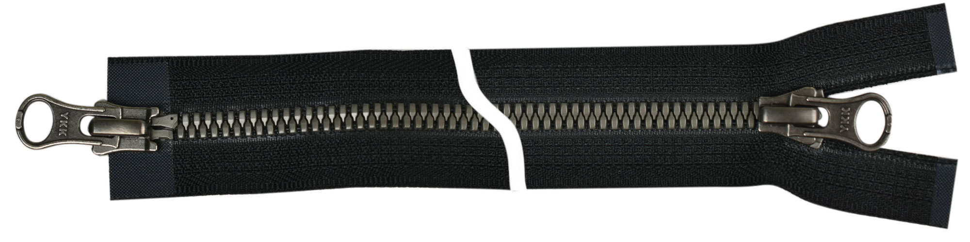 Молния трактор Metalux, разъем, двухзамк, Тип5, 70см, цв. Antique Silver, арт.580