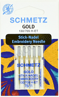 Иглы Schmetz Embroidery Gold №75