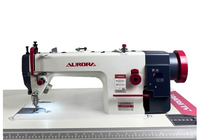 Промышленная прямострочная швейная машина с шагающей лапкой Aurora A-0302D-CX-L + стол