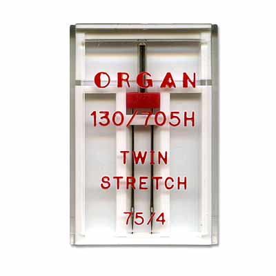Иглы Organ Twin Stretch №75/4