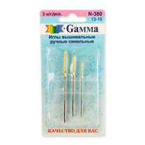 N-380 Иглы вышивальные ручные синельные, 3шт.