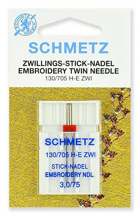 Иглы Schmetz Twin Embroidery №75/3.0