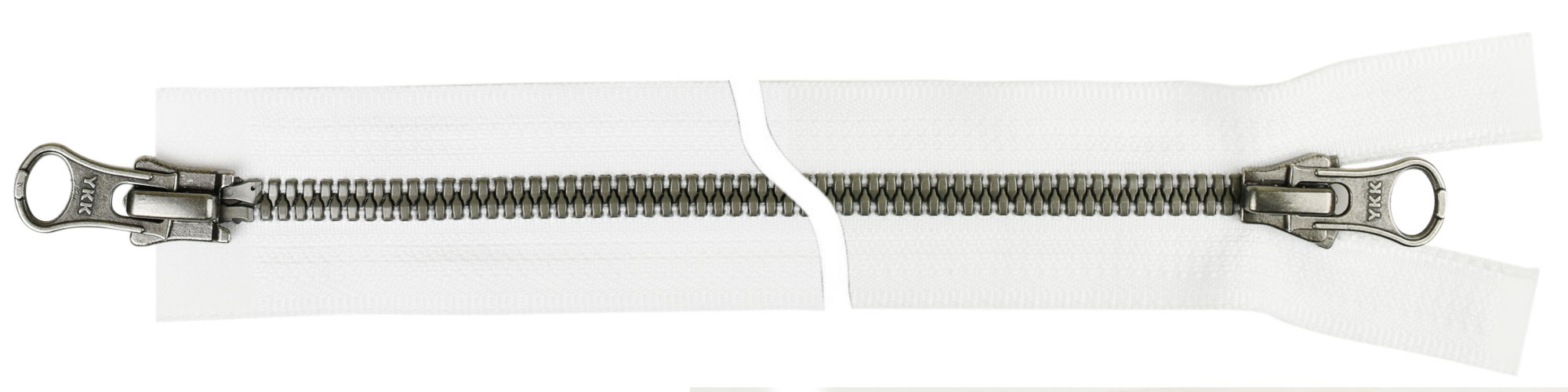 Молния трактор Metalux, разъем, двухзамк, Тип5, 65см, цв. Antique Silver 501