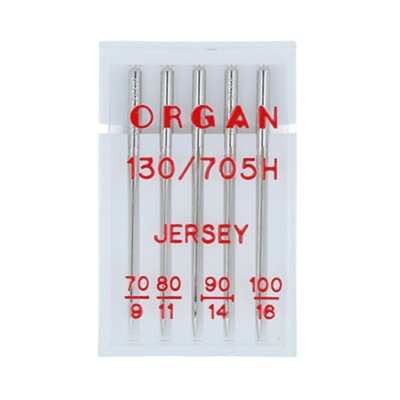 Иглы Organ Jersey №70(1); 80(1); 90(2); 100(1)